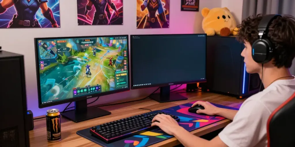 Engaged user streaming a fishing game at DU88, highlighting the vibrant gaming atmosphere.