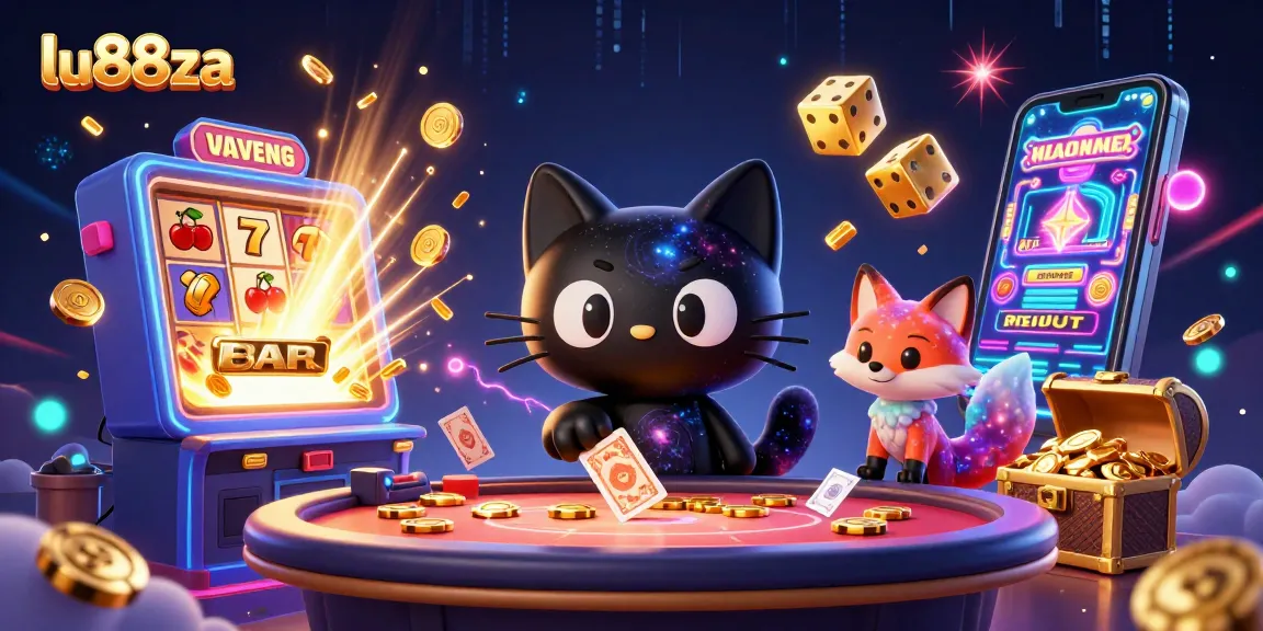 Experience the thrill of gaming with lu88za's cosmic casino table featuring a black hole cat.