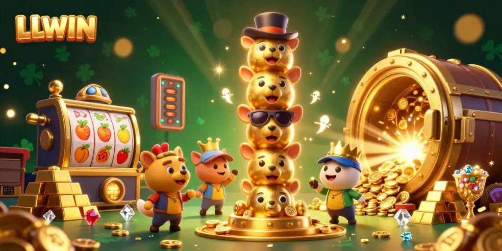 Engage with thrilling LLWIN casino experiences featuring vibrant slots, jewels, and animated characters!