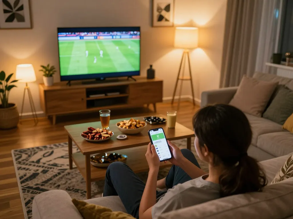 Socolive streaming experience at home, showcasing live soccer on mobile device
