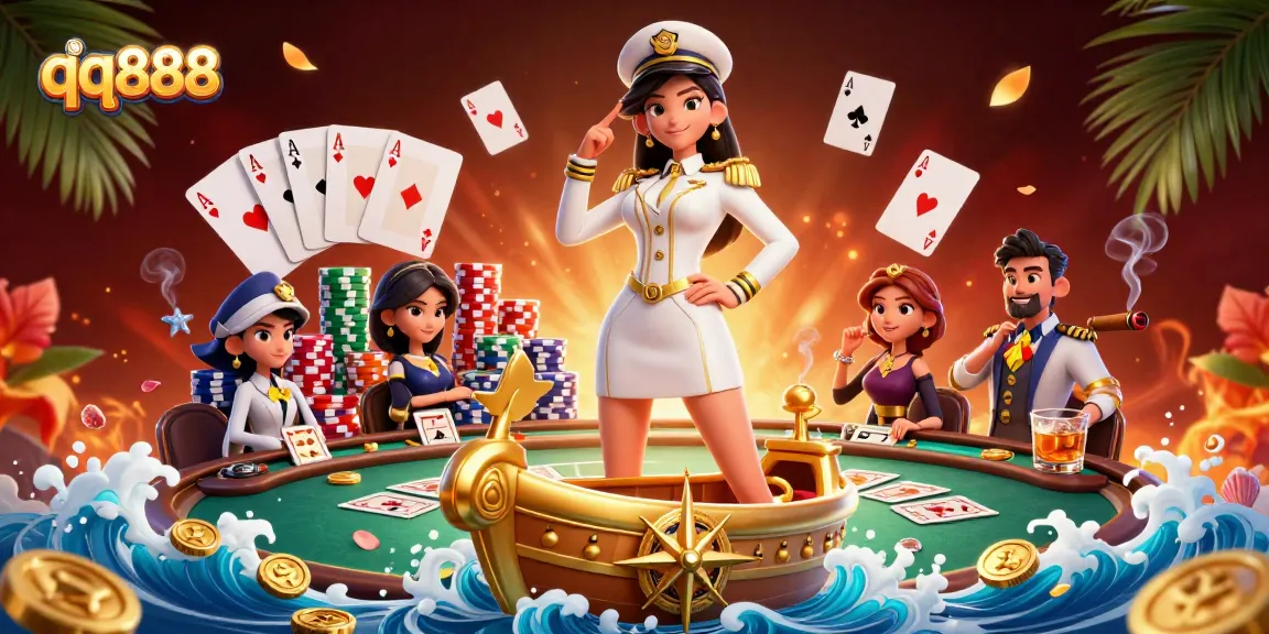 Experimente uma jogabilidade emocionante com a ilustração vibrante do cassino qq888, apresentando pôquer e ouro!