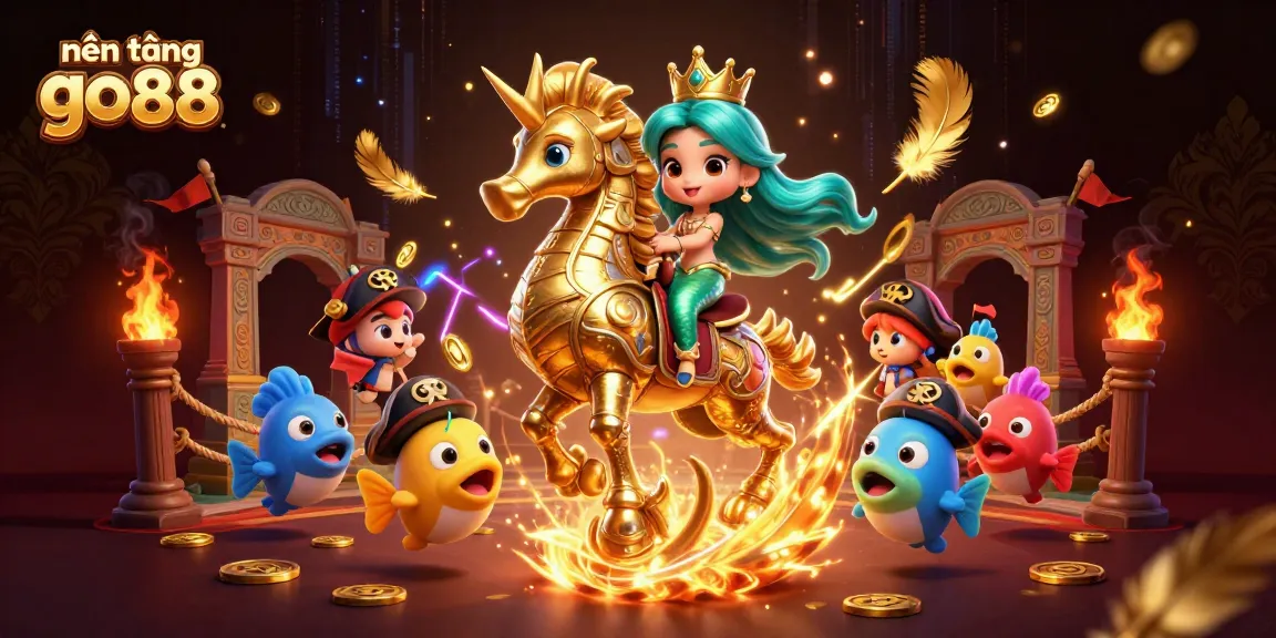 Engage with the vibrant gaming world on nền tảng go88, showcasing a mermaid princess in action!