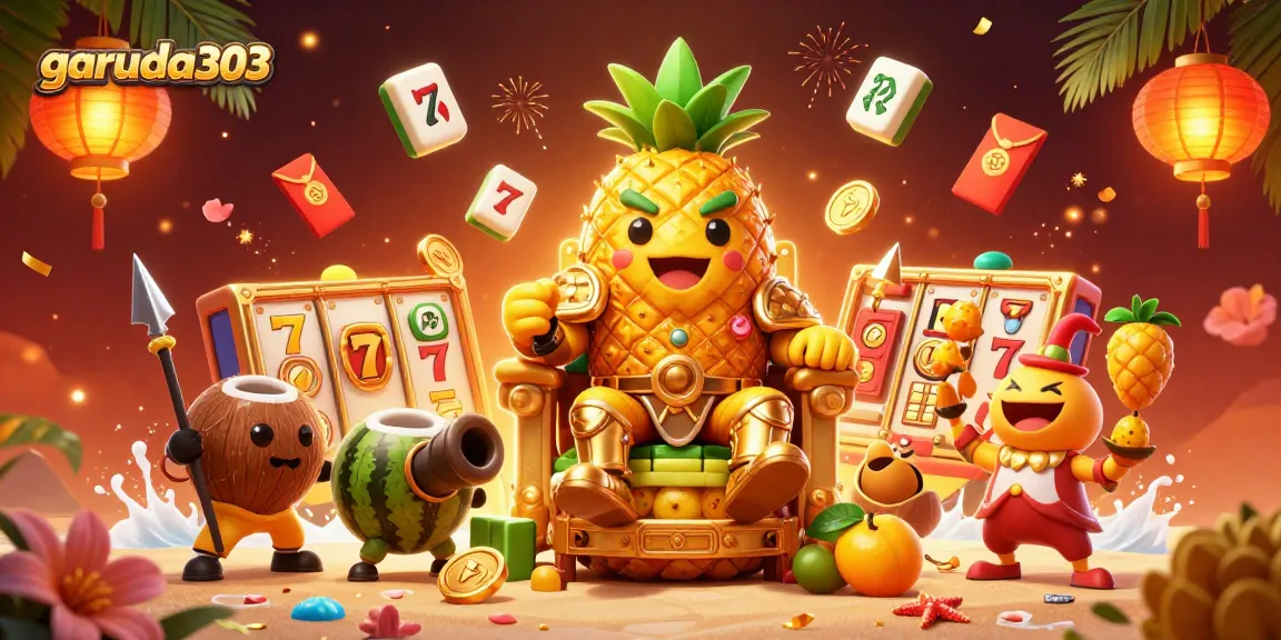 Experience exciting gaming action with garuda303 in a vibrant casino scene featuring playful characters.