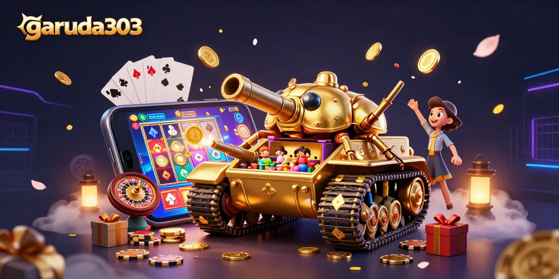 Experience the excitement with garuda303's vibrant online casino scene featuring a unique beetle tank.