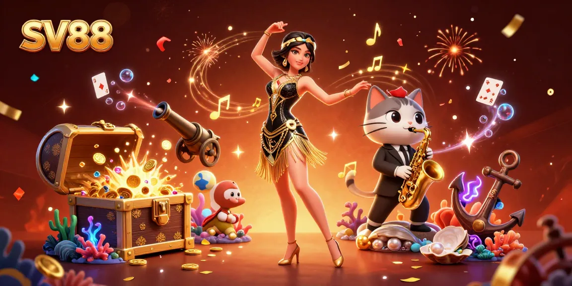 Experience the thrill of winning at SV88 with a vibrant, lively casino scene showcasing excitement and celebration.
