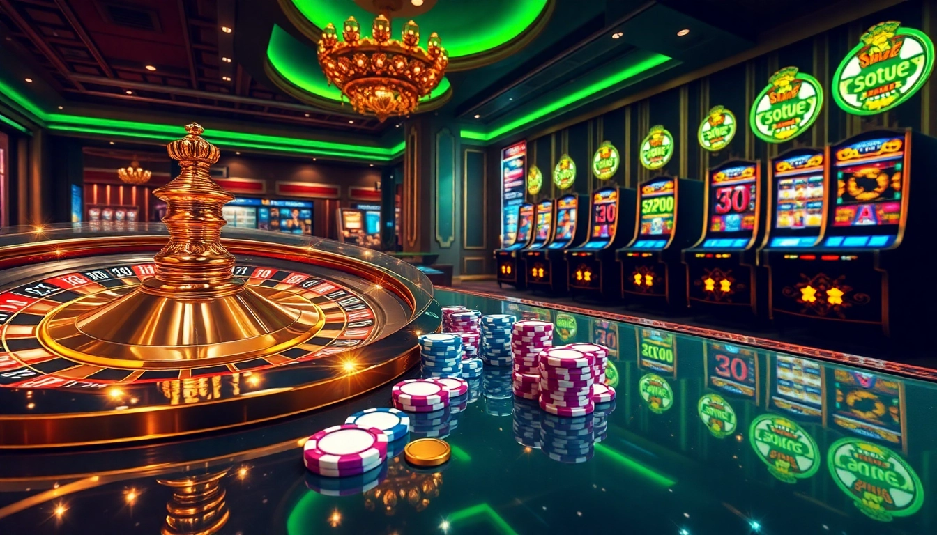 Players excitedly engage in gaming actions at https://f8bet.dental, featuring casino tables and slots.