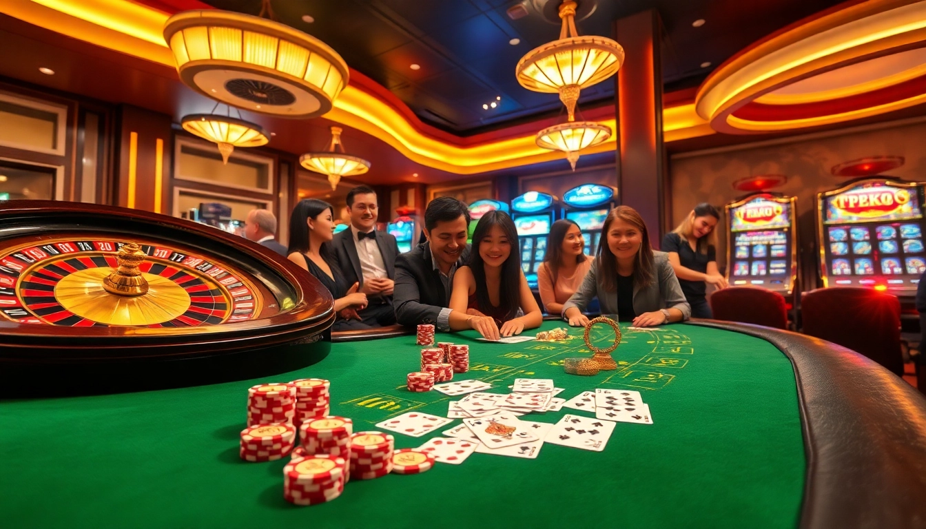 Experience the thrill of gambling at RR88 with vibrant casino tables and engaging games.