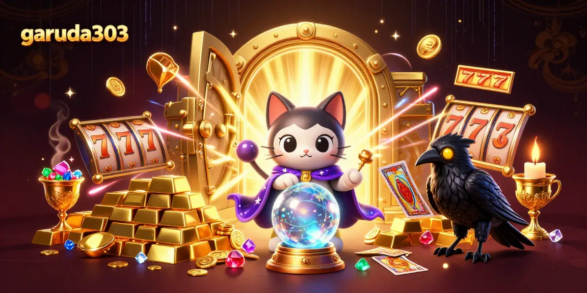 garuda303 engages in thrilling betting adventures with magical characters, showcasing dynamic casino elements.