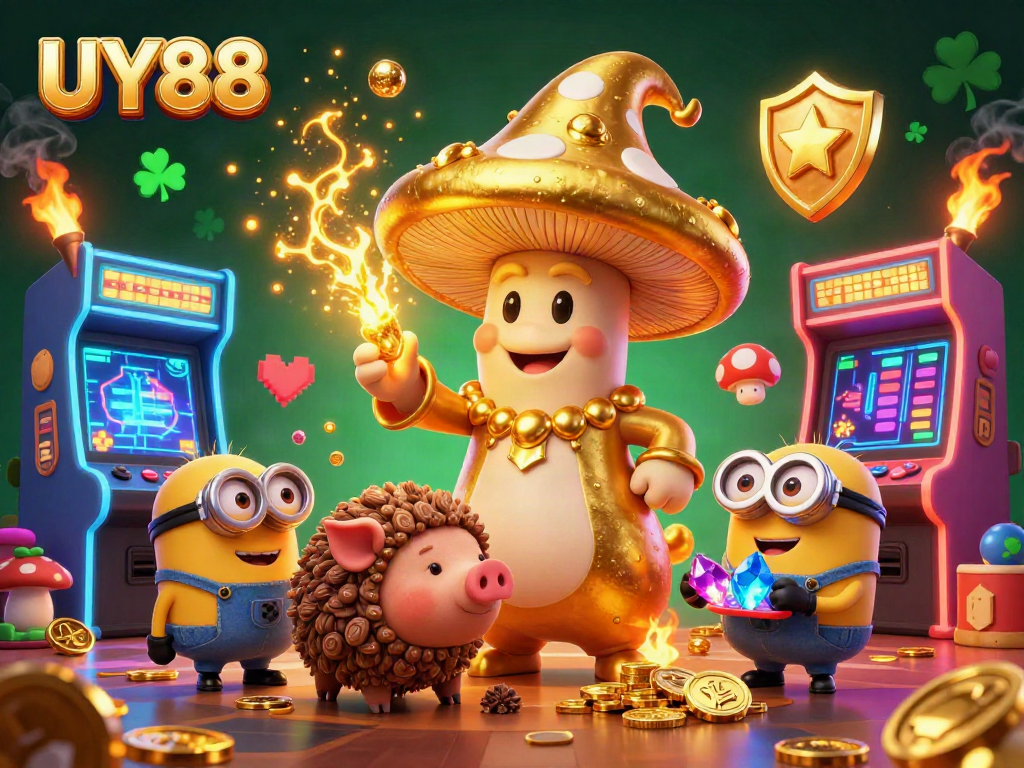 Enhance your gameplay with UY88's vibrant 3D casino experience filled with treasure and magical elements.