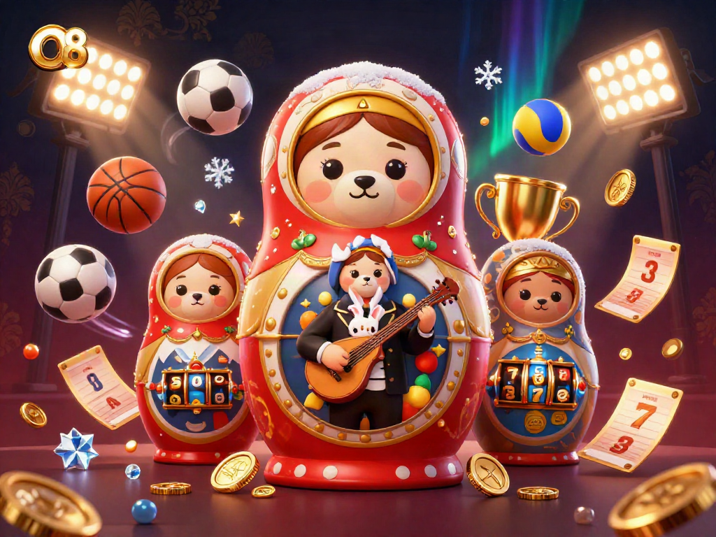 Immerse in O8's vibrant casino scene featuring unique characters and dynamic sports elements.