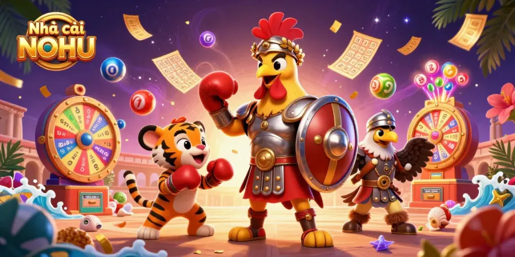 Experience thrilling games at Nhà cái NOHU with exciting jackpots and vibrant casino elements.