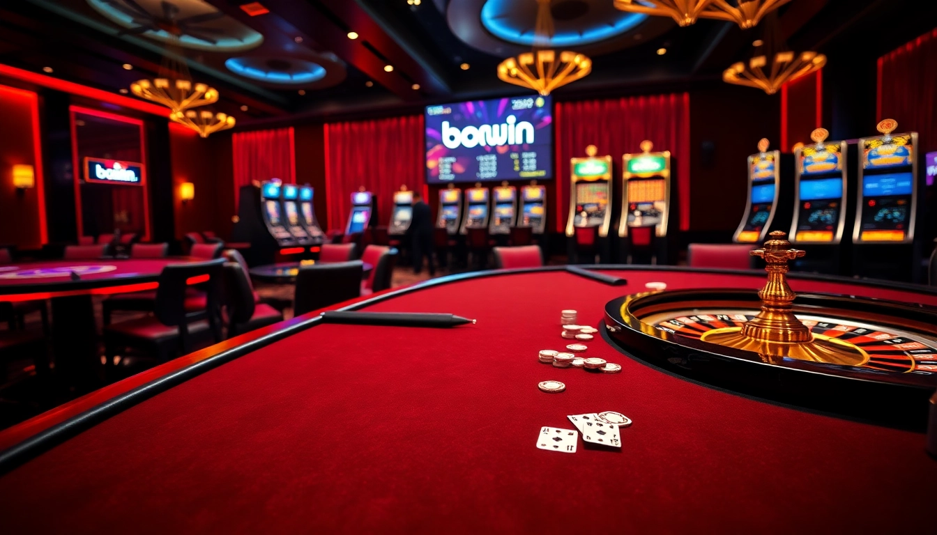 Experience thrilling gameplay at bomwin's luxurious casino tables and exciting slot machines.