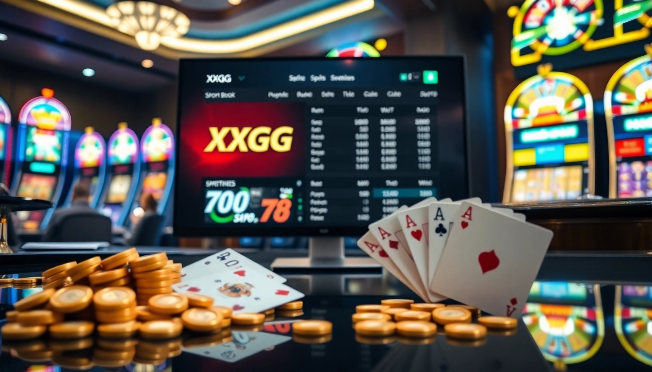 Engaging sportsbook scene on XXGG with vibrant gaming elements and professional layout.