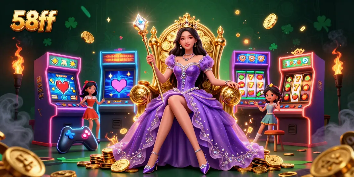 Experience thrilling gaming at 58ff with a vibrant casino scene featuring magical elements and exciting gameplay.