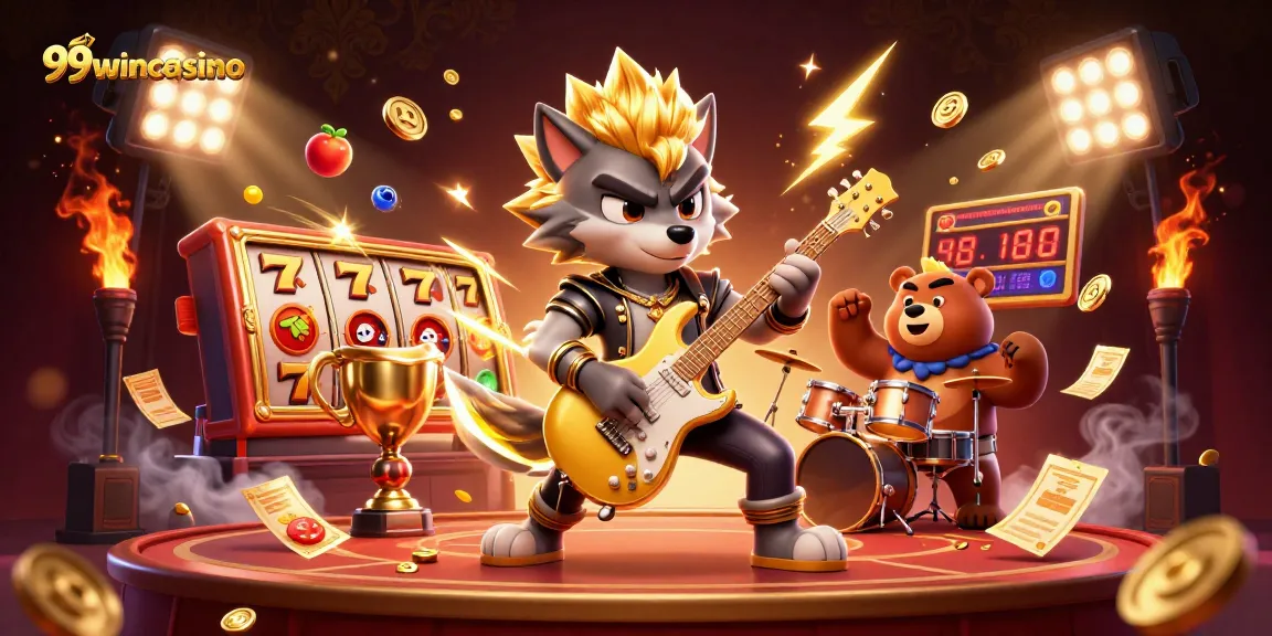Join the fun and excitement at 99wincasino with vibrant 3D characters playing thrilling slot games.