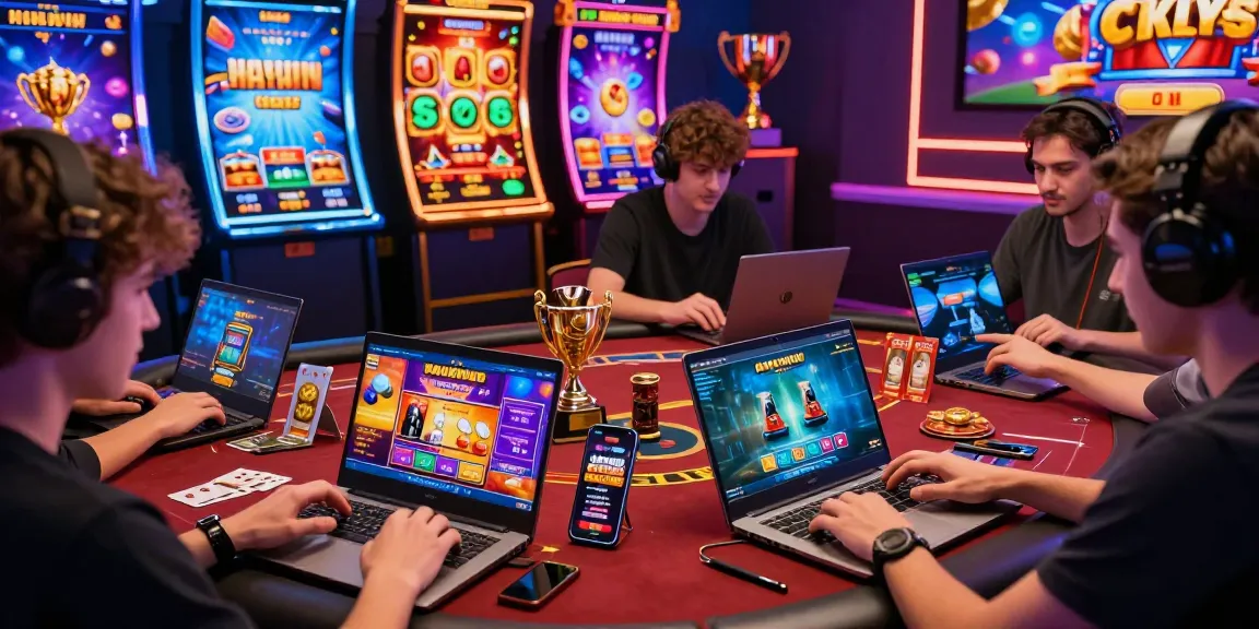 Players enjoying diverse games on the HAYWIN platform in a colorful gaming atmosphere.