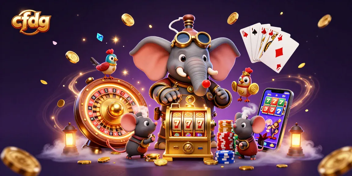Play thrilling slots at cfdg with a steampunk elephant engineer operating a golden machine!