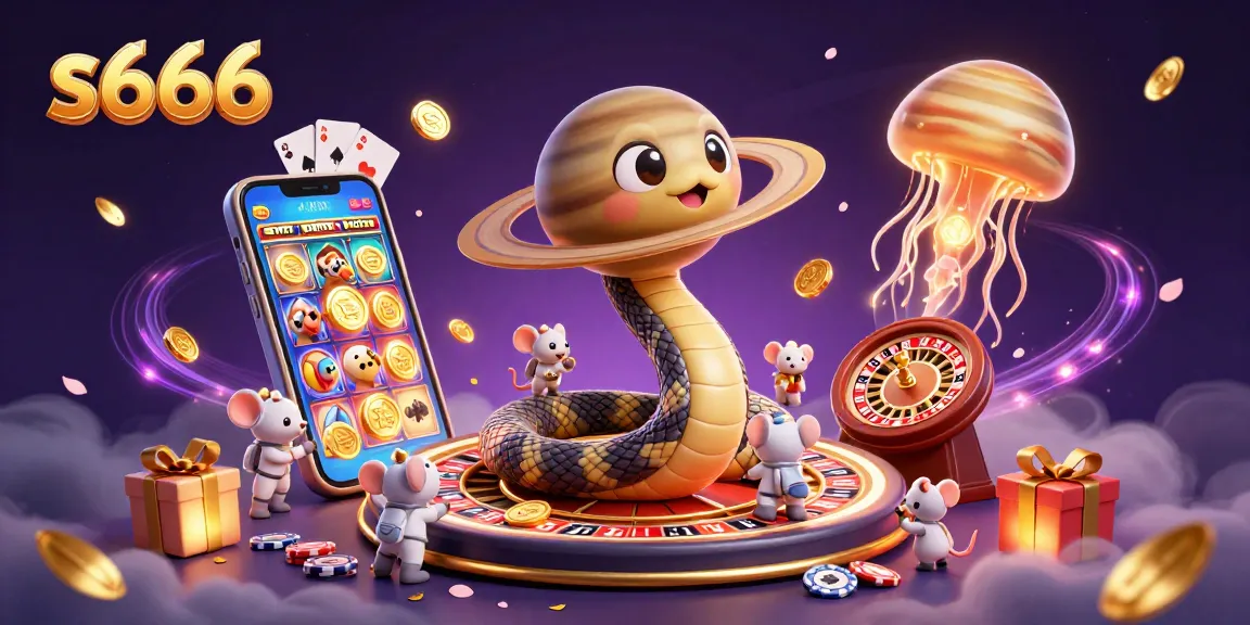 Experience the thrill of s666 casino with a cosmic roulette scene featuring betting astronaut mice and a golden jellyfish dealer.