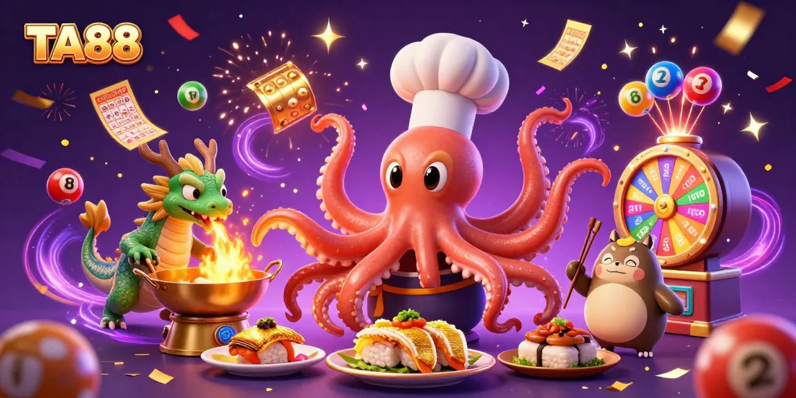 Engage with TA88's vibrant casino scene featuring dynamic gaming elements and colorful characters.