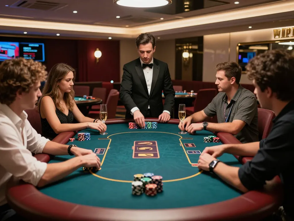 Winning moment at Jun88's exclusive poker game with high-stakes players in luxury setting