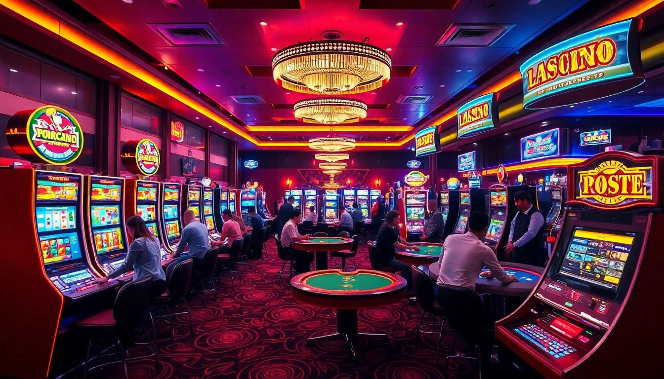 Jouer à des jeux de casino en ligne argent réel avec des machines à sous et des tables de poker.