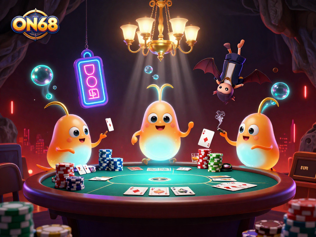 Experience the luminous excitement at ON68 casino with glowworms illuminating the gaming action.