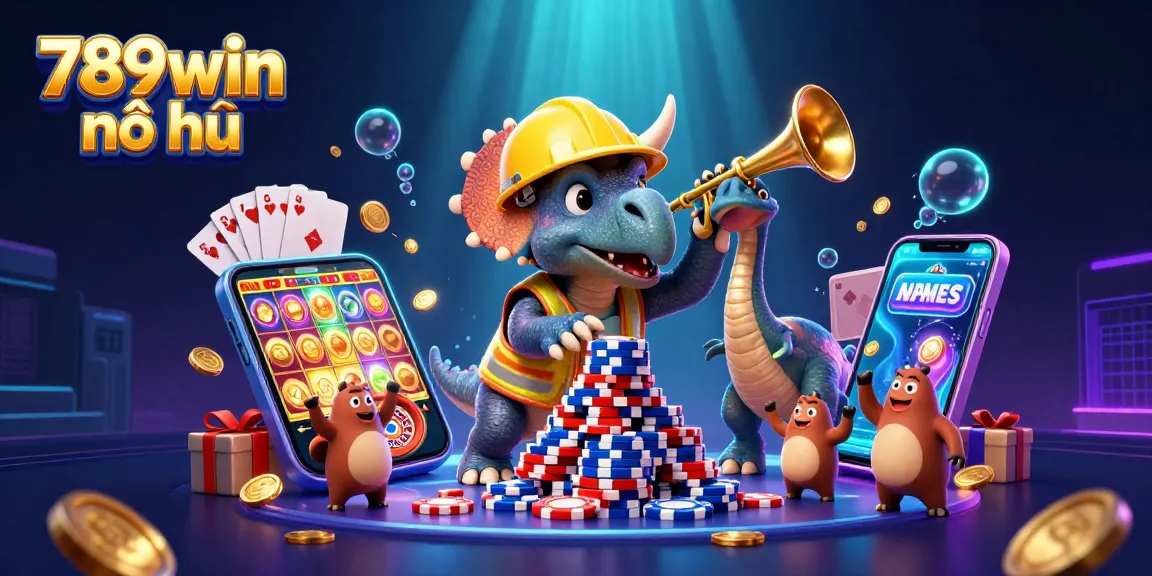 Engaging scene showcasing 789win nổ hũ with vibrant characters celebrating and dynamic casino elements.