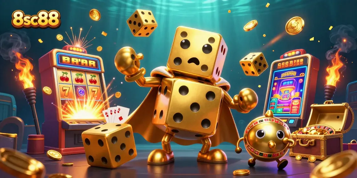 Experience thrilling gameplay at 8sc88 with golden dice and casino excitement.