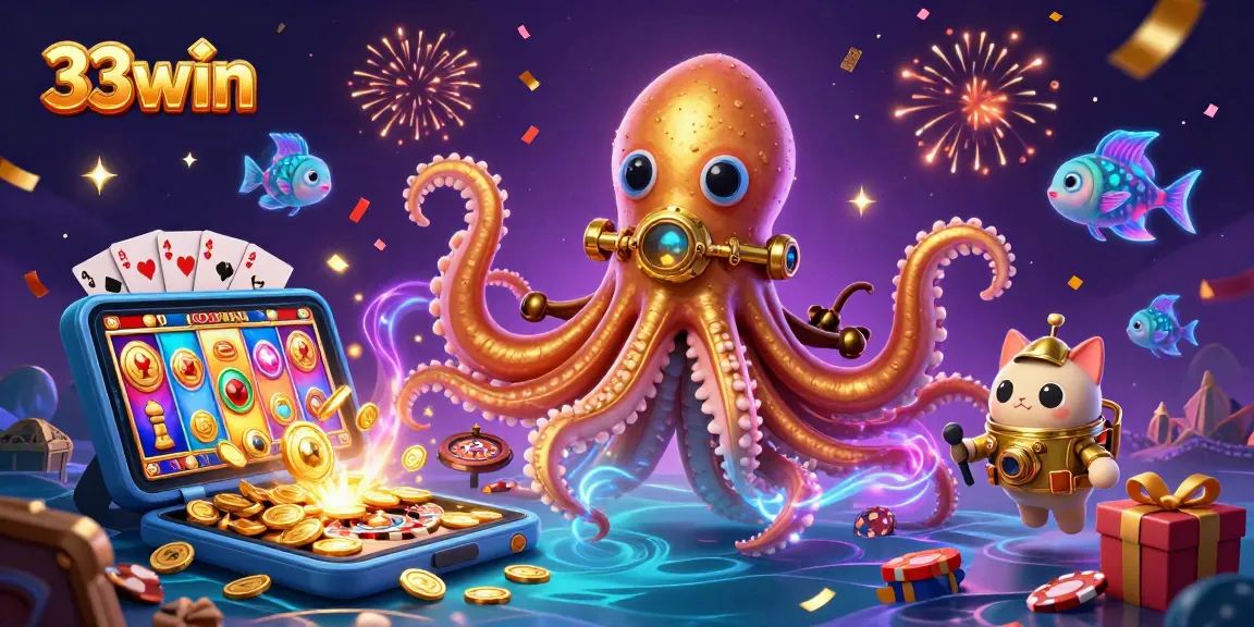 Engage in thrilling casino action with 33win as a kraken unleashes golden rewards.