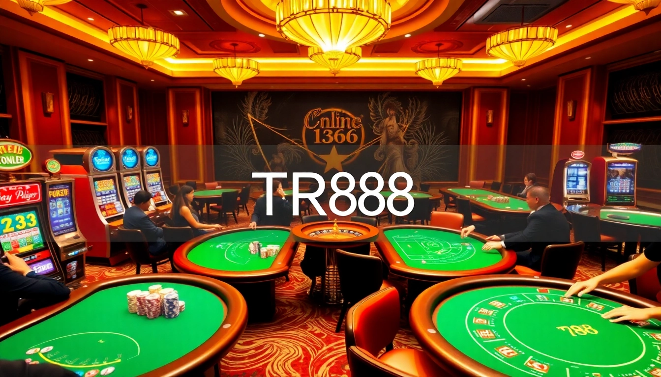 Experience thrilling casino action at TR88 with vibrant poker tables and exciting slots.