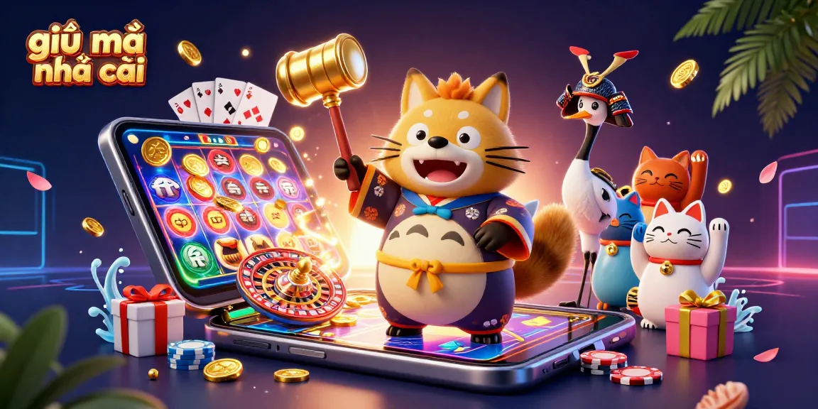 Play and win with giải mã nhà cái's unique features while enjoying vibrant 3D casino illustration.
