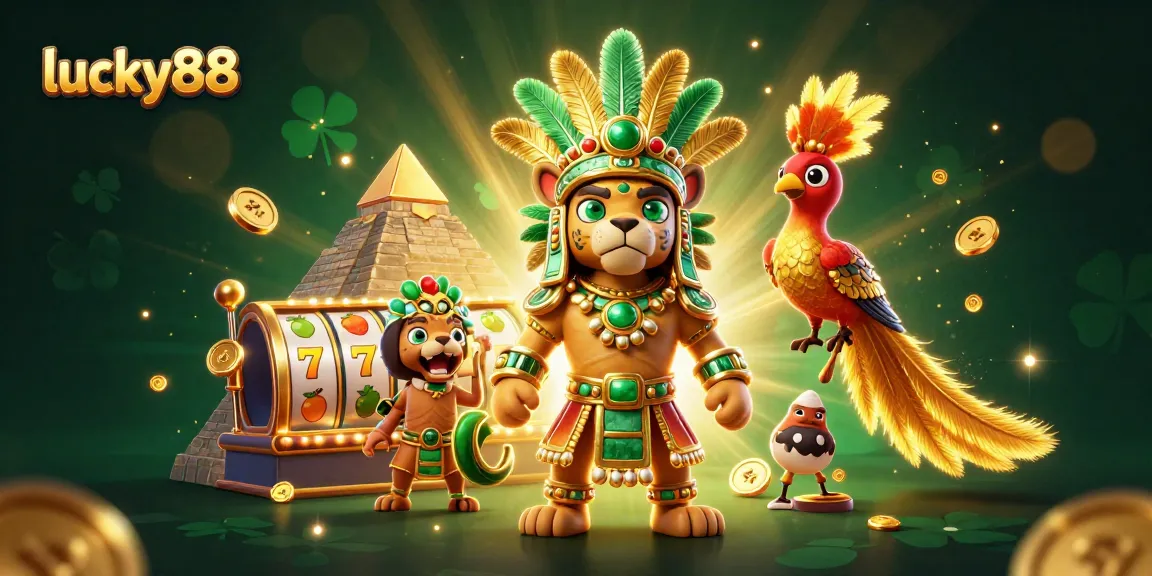 Experience lucky88 with vibrant slots and jackpot excitement in this captivating casino illustration.