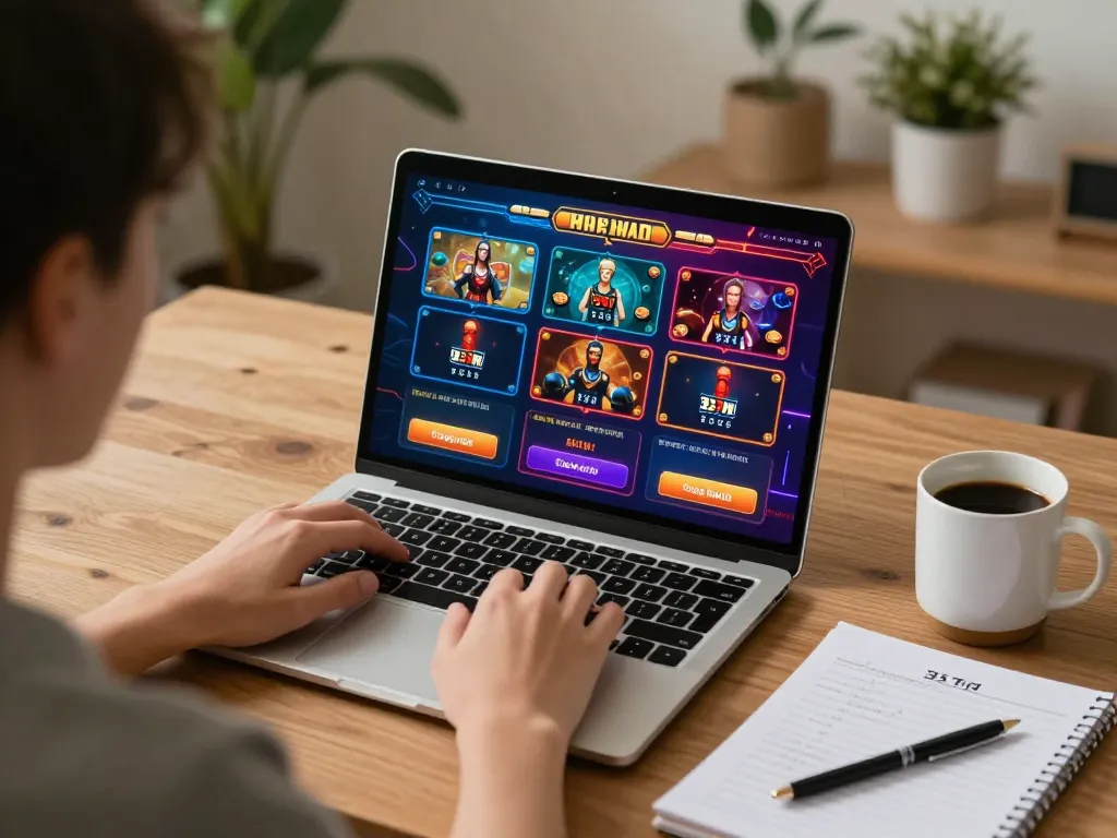 Person engaging in online gaming on 33nn platform, showcasing a live casino interface.