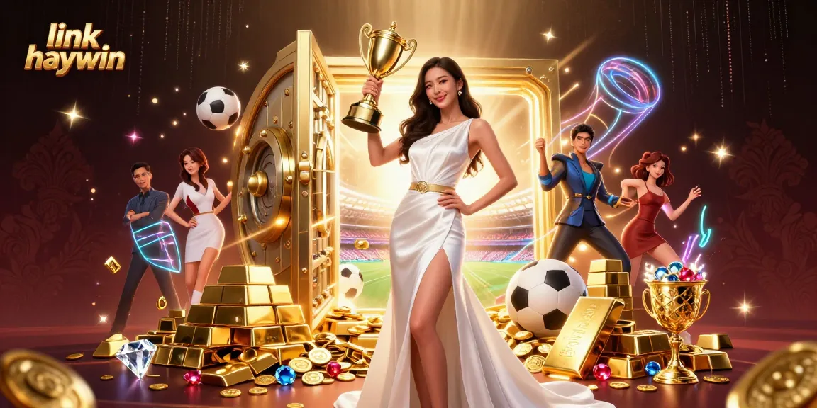 Experience the thrill of winning in link haywin casino with this captivating 3D illustration.