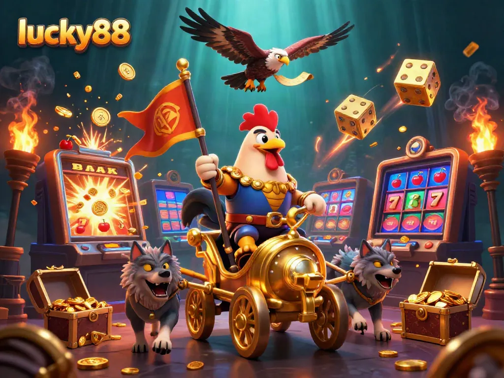 Experience winning moments at lucky88 with vibrant 3D casino elements exploding with excitement.