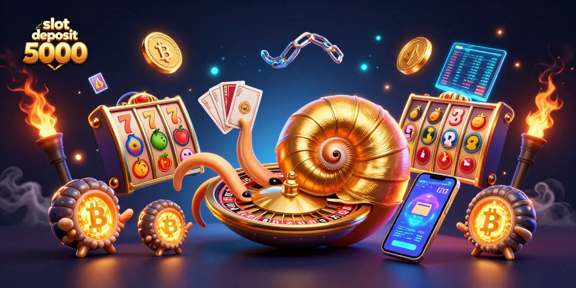 Spin to win big with slot deposit 5000, showcasing vibrant slot machines and 3D characters.