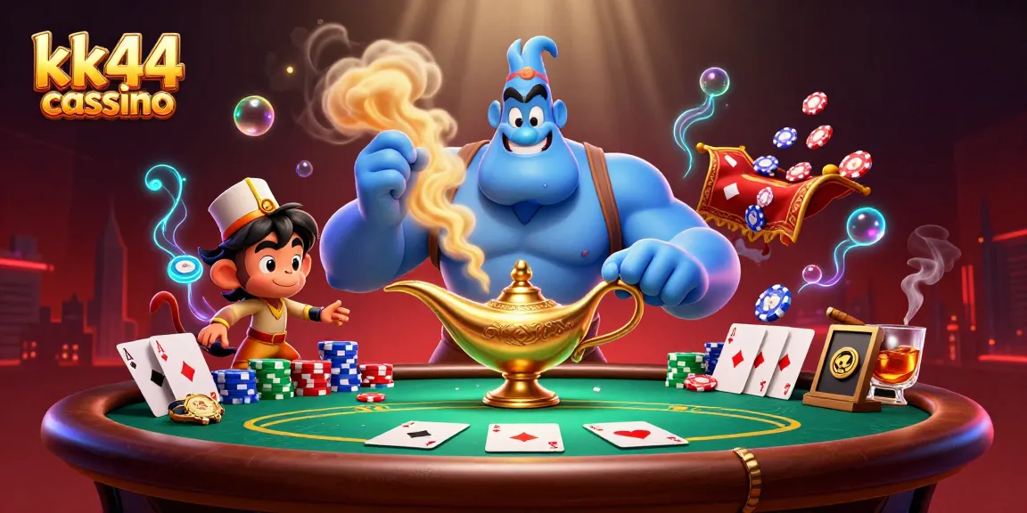 kk44 cassino oferece uma experiência de jogo vibrante com personagens e elementos de cassino em uma cena envolvente.