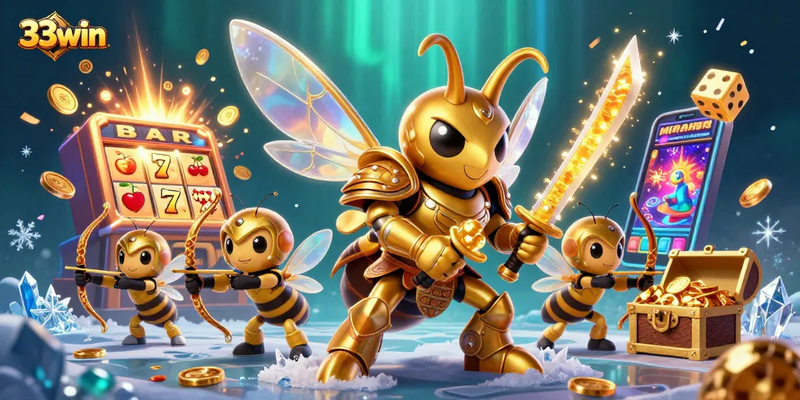 Experience the thrilling action of 33win with dynamic gameplay and jackpot excitement in a vibrant 3D casino setting.