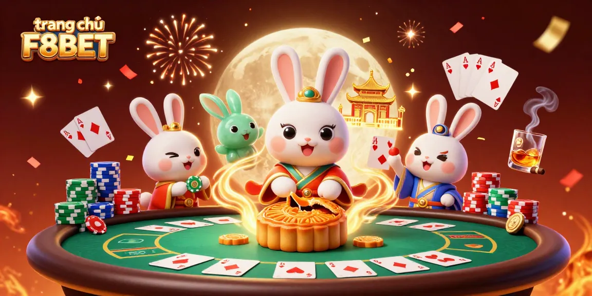 Experience excitement at trang chủ F8BET with vibrant poker scene led by moon rabbit and jade rabbit.