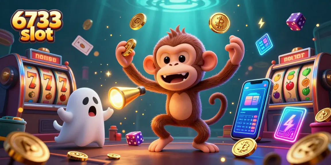 Jogue no 6733 slot em um cassino dinâmico com um macaco poltergeist e um cachorro caçador.