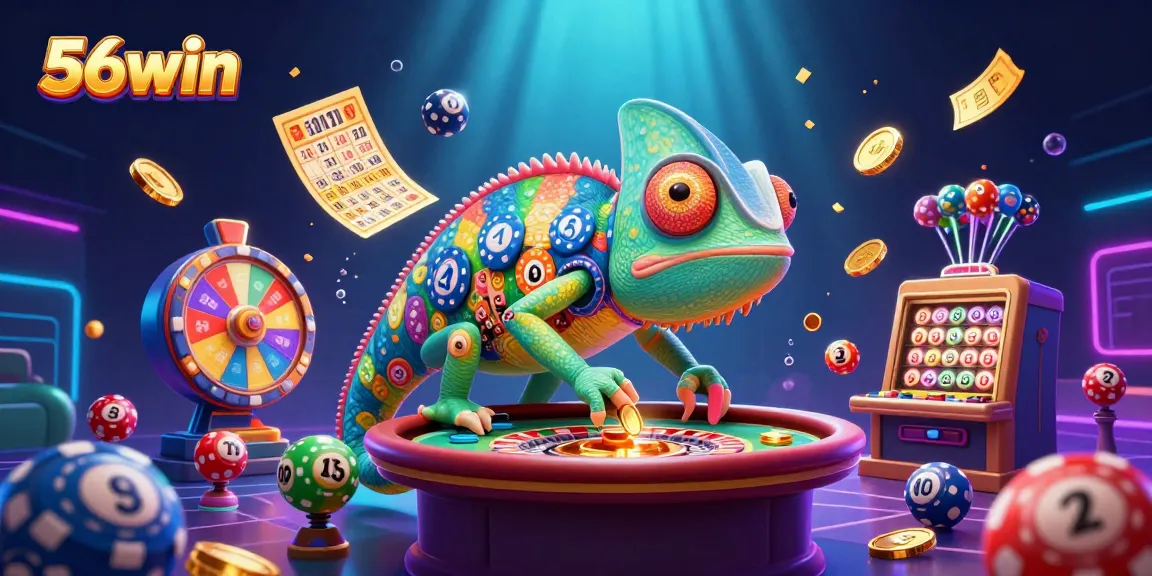 Experience thrilling adventures at 56win with colorful casino elements and dynamic gaming action.