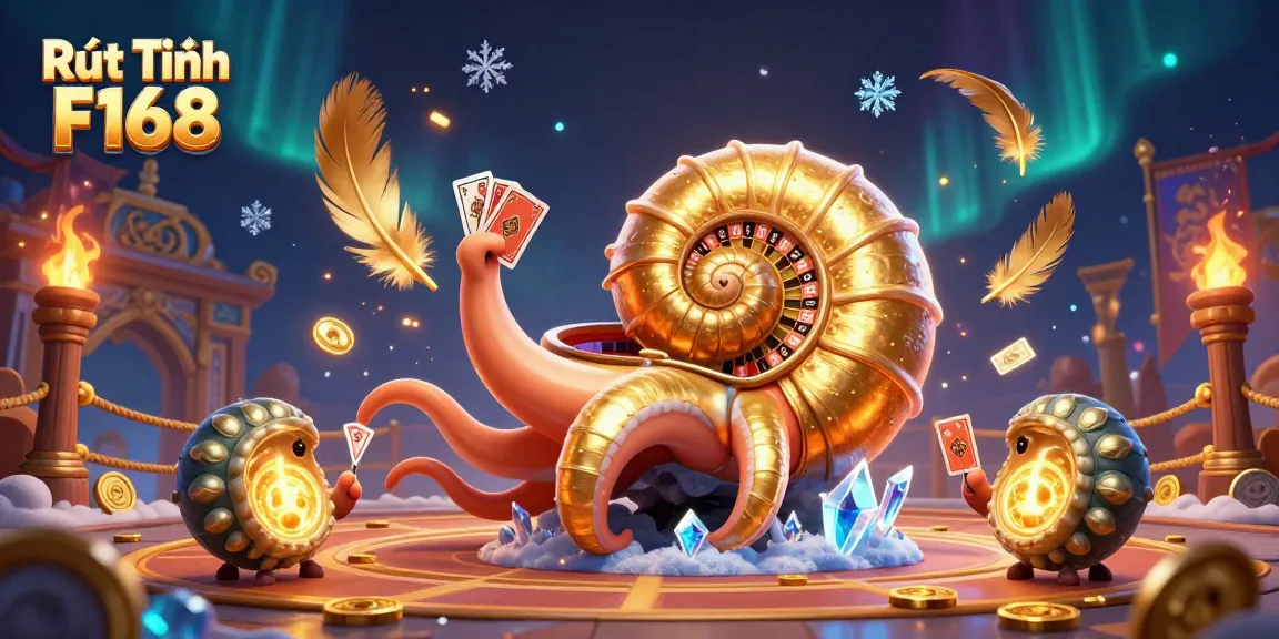 Experience Rút Tiền F168 with a colorful digital illustration showcasing casino excitement.