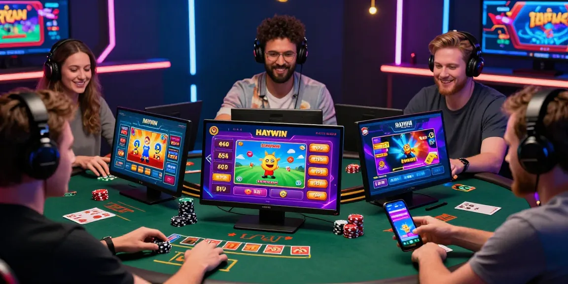Players enjoying HAYWIN online gaming platform with vibrant games and dynamic environment.