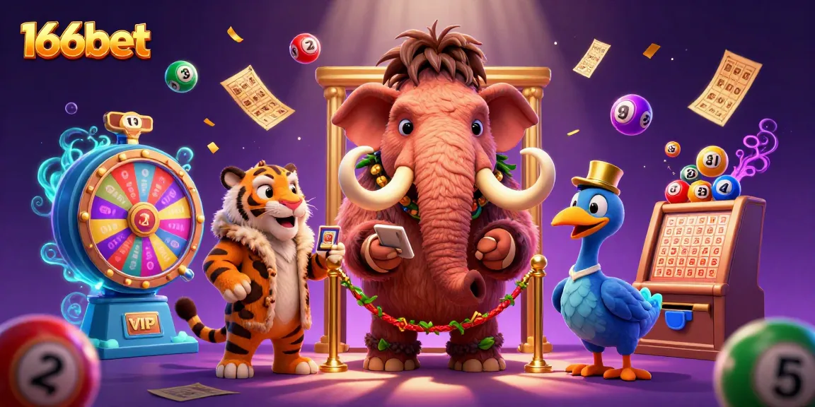 Experience the thrill of 166bet with a vibrant 3D scene featuring unique casino elements.