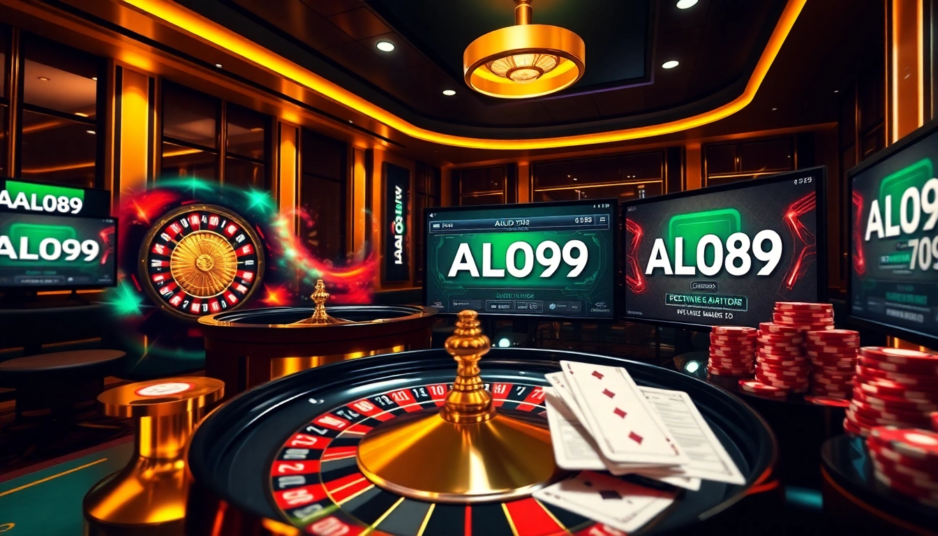 Alo789 online gambling interface displaying exciting betting options and casino elements.