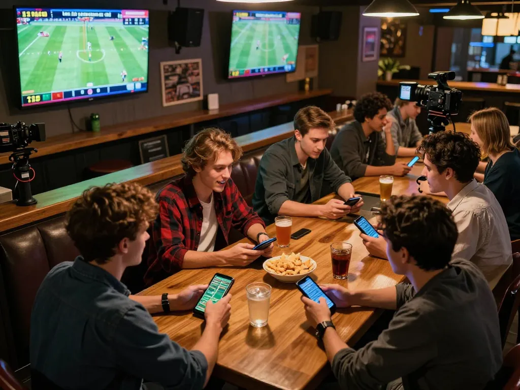 Socolive users engaging in live sports betting with friends, discussing strategies and watching matches.