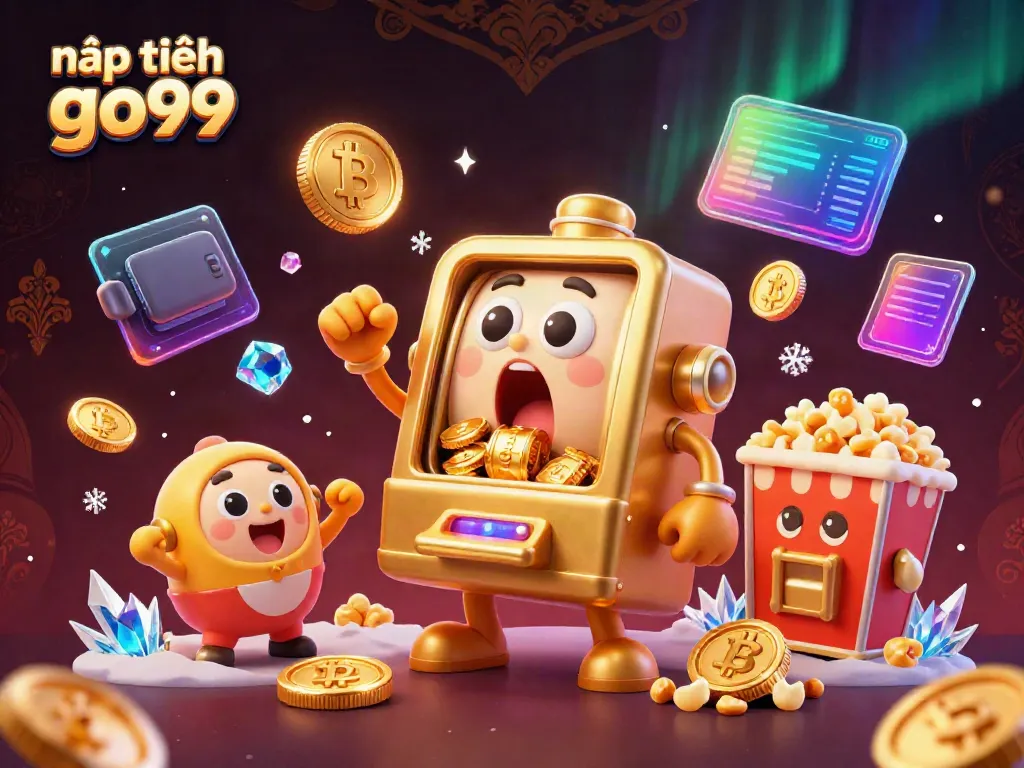 Experience thrilling gameplay nạp tiền go99 with vibrant 3D slot machines, crypto elements, and festive visuals.