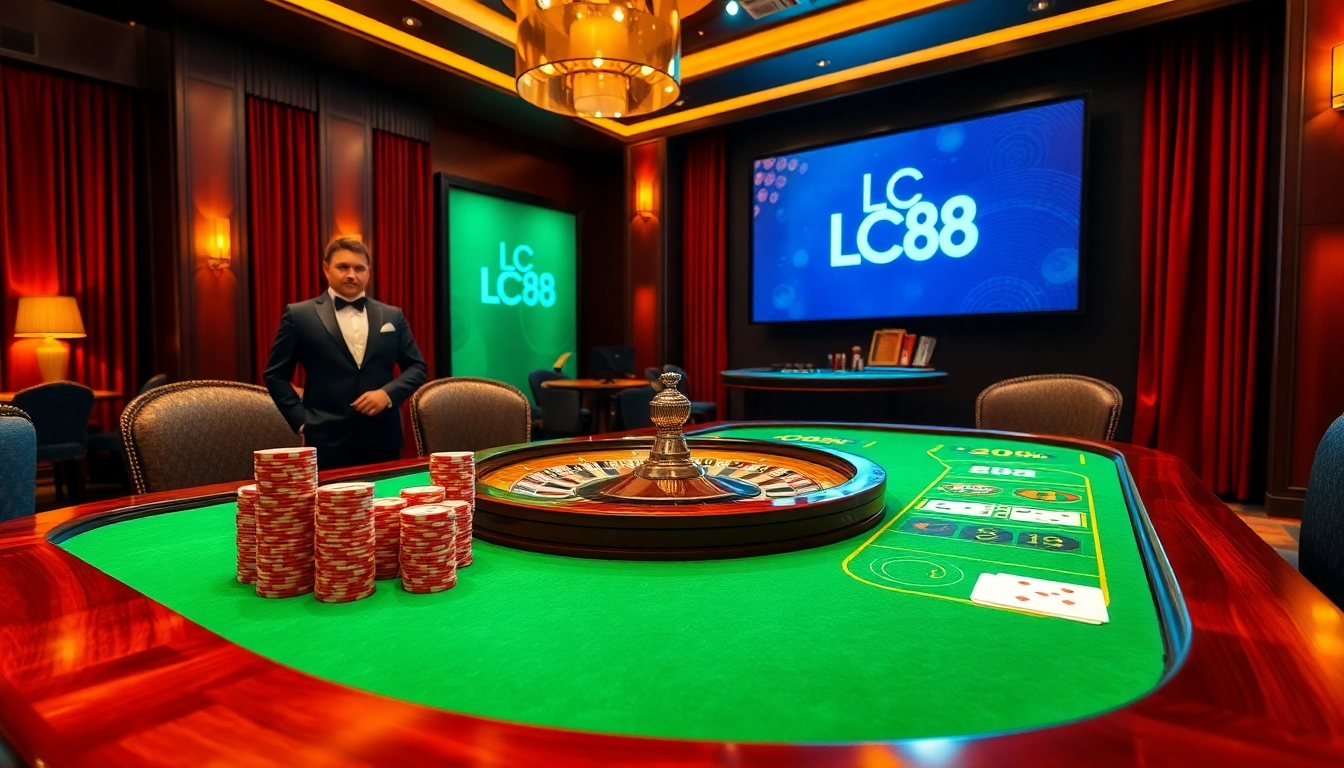 Experience the thrill of elite gambling at LC 88's luxurious casino tables.