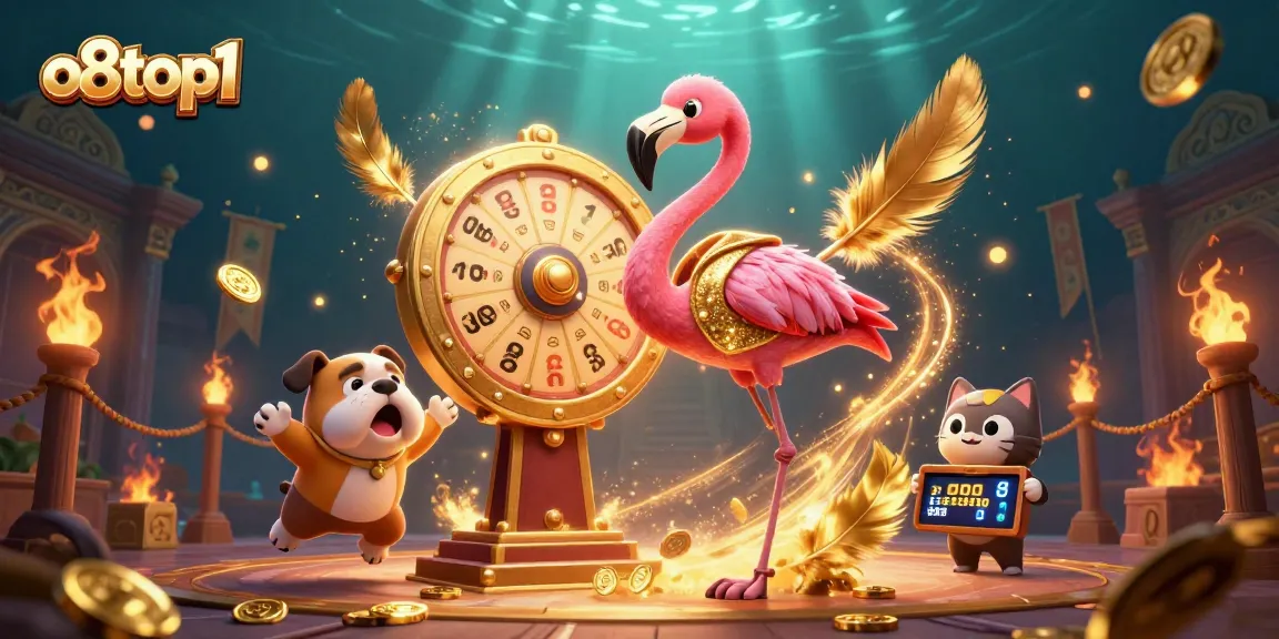 Experience the excitement of o8top1 with vibrant gaming elements and dynamic celebration scene
