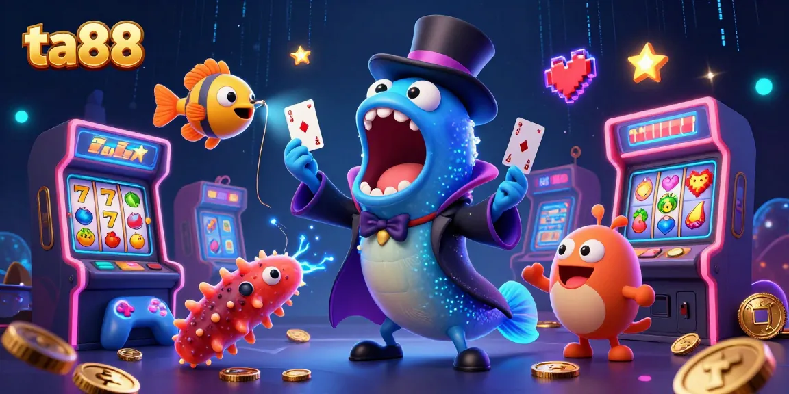 Experience the allure of ta88 with vibrant 3D casino elements and enchanting characters in a magical gaming scene.